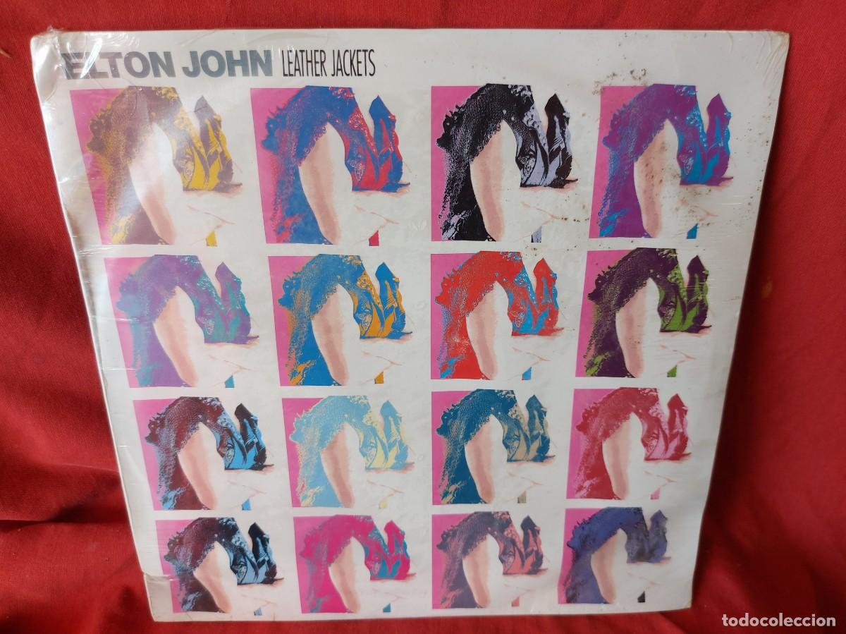 Discos de vinilo: LP ELTON JOHN LEATHER JACKETS 1986 ESTA PRCINTADO PEDIDOS MINIMOS 10 &euro; ) , CAJA N&ordm;1 - LP