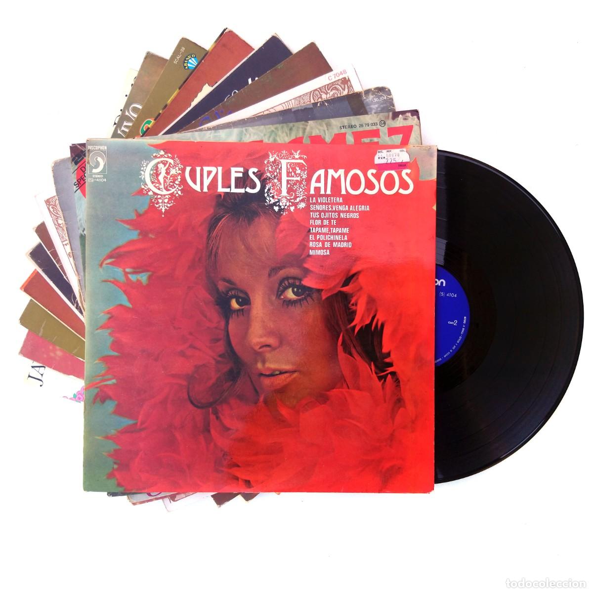 Discos de vinilo: VA CUPLE Lote 14 LP Celia Gamez Lilian de Celis Sara Montiel Olga Ramos con plumas tapame pusisimo
