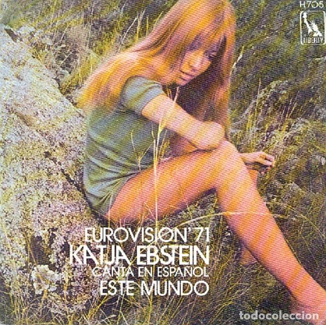 Discos de vinilo: Katja Ebstein &ndash; Este mundo; Viento fugaz &ndash; HISPAVOX 705 &ndash; 1971 kat