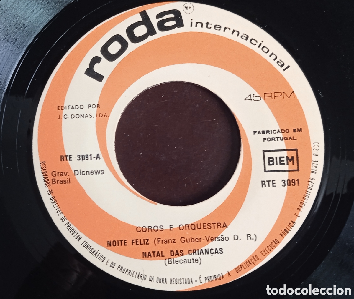 Discos de vinilo: COROS E ORQUESTRA - &Eacute; Natal! (1971) Disco de vinilo EP Villancicos - Foto 3