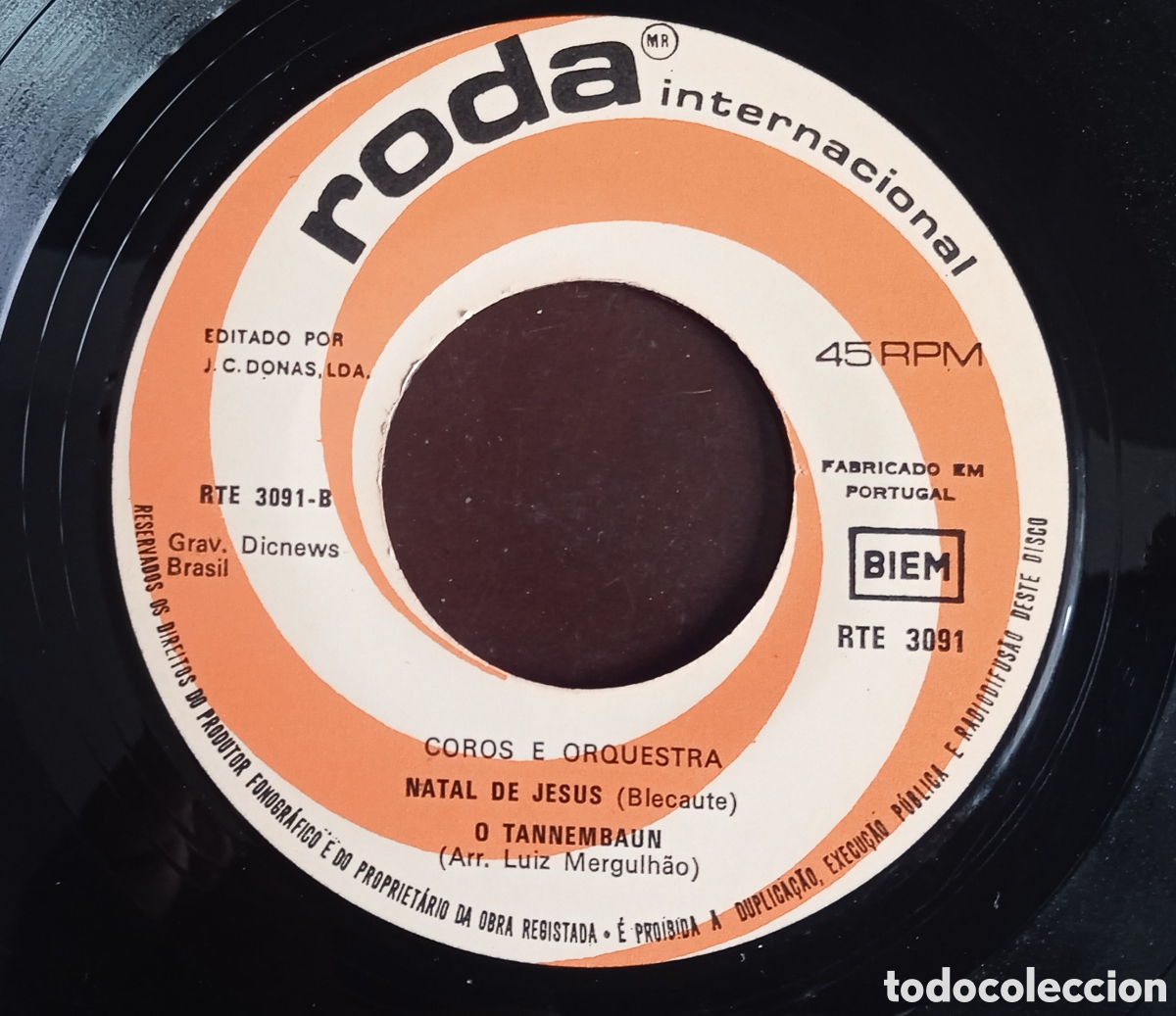 Discos de vinilo: COROS E ORQUESTRA - &Eacute; Natal! (1971) Disco de vinilo EP Villancicos - Foto 4