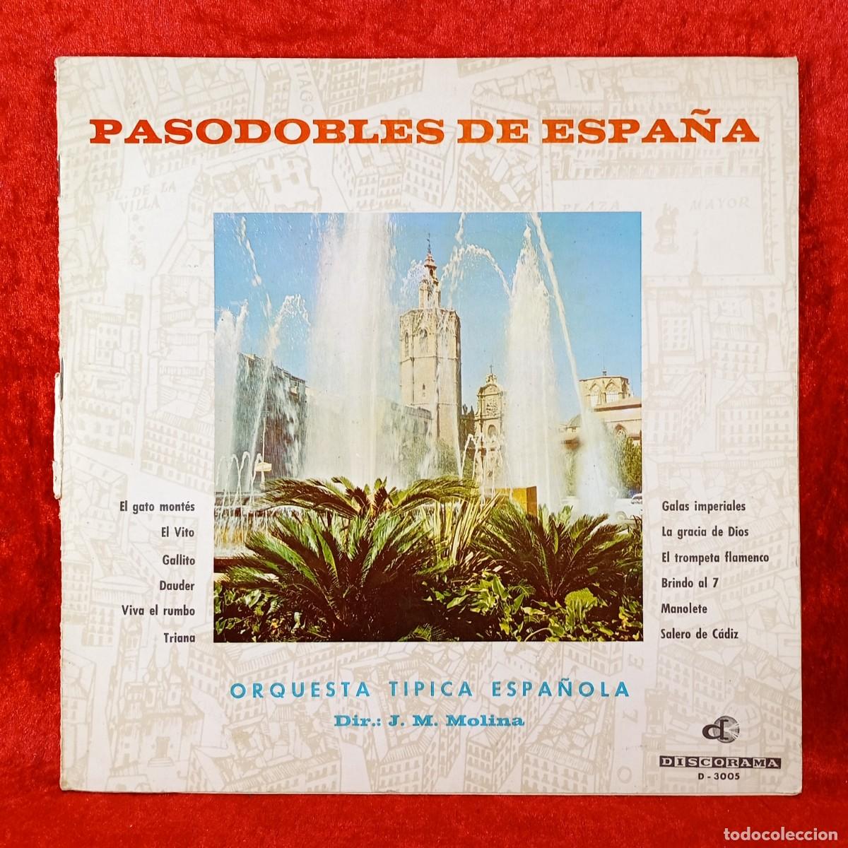 Discos de vinilo: PASODOBLES DE ESPA&Ntilde;A - ORQUESTA TIPICA ESPA&Ntilde;OLA - DISCO LP VINILO - DISCORAMA - D-3005 / 261