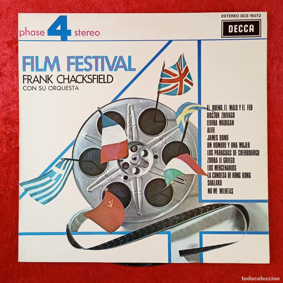 Discos de vinilo: FILM FESTIVAL - FRANK CHACKSFIELD CON SU ORQUESTA - DISCO LP VINILO - DECCA - DCS 15072 / 275