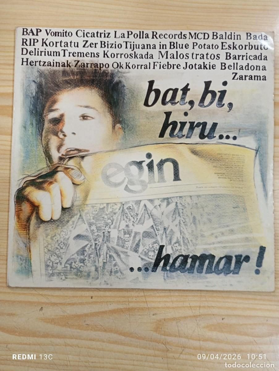 Discos de vinilo: Doble Lp - Varios - Various &lrm;&ndash; Bat, Bi, Hiru..... Hamar! - Oihuka 1987