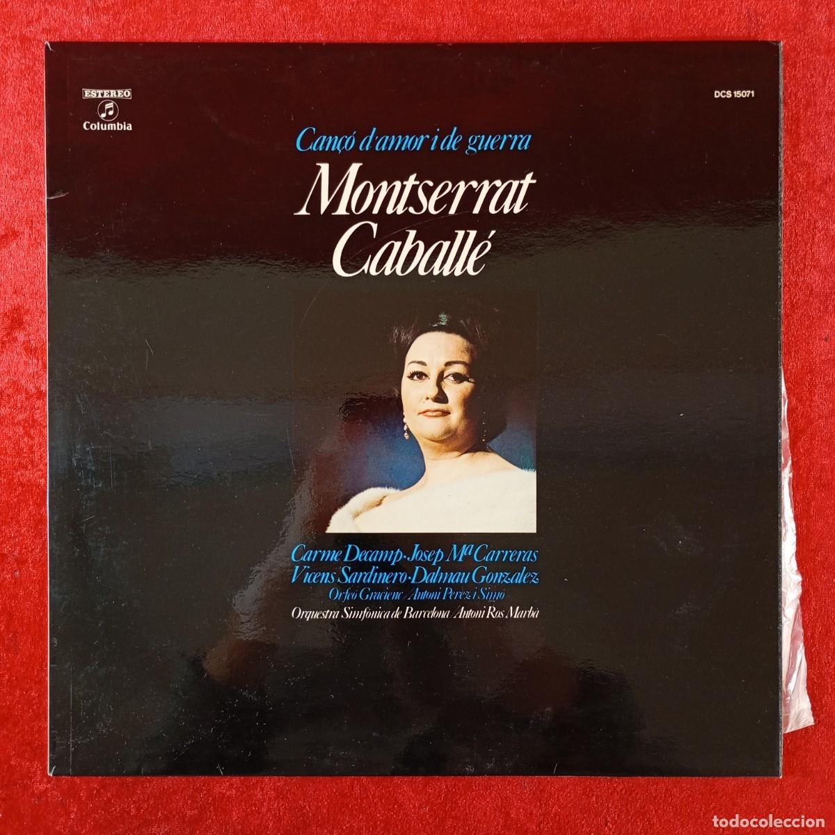 Discos de vinilo: MONTSERRAT CABALL&Eacute; - CAN&Ccedil;&Oacute; D'AMOR I DE GUERRA - DISCO LP VINILO - COLUMBIA - DCS 15071 / 299