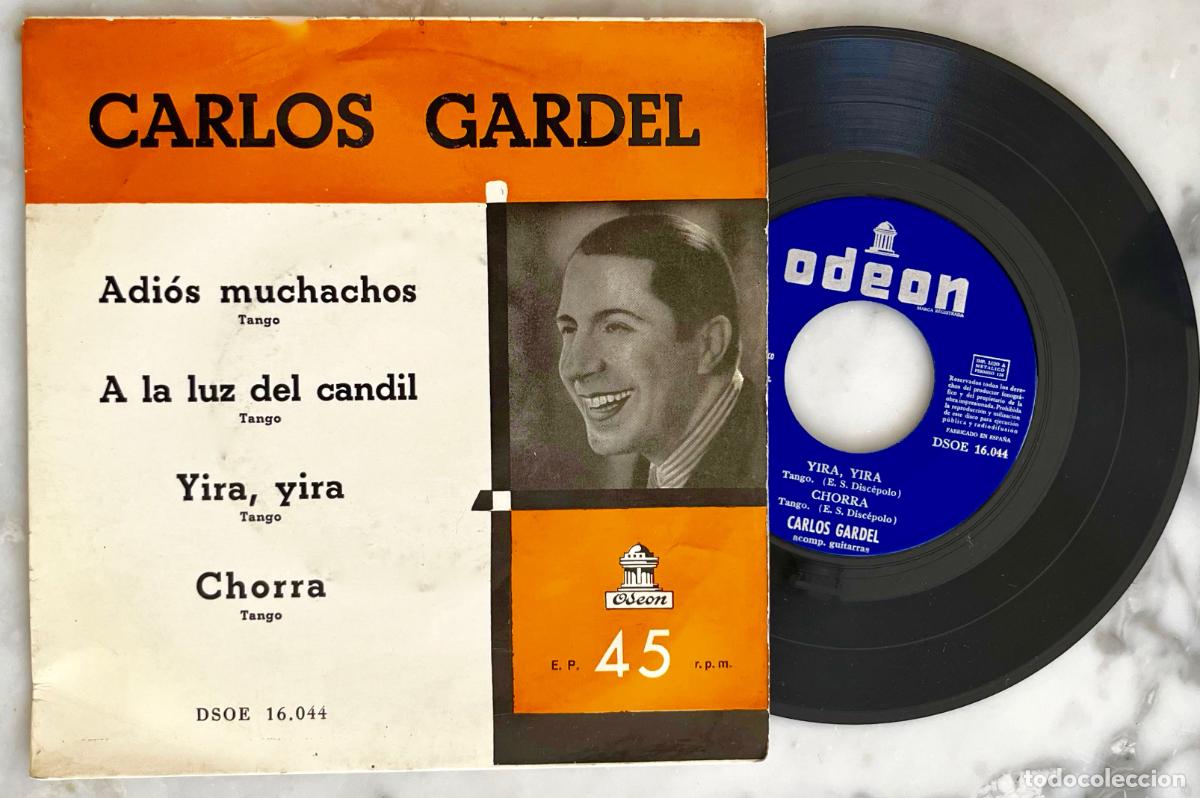 Discos de vinilo: CARLOS GARDEL. ADIOS MUCHACHOS + 3 TEMAS. EP ORIGINAL ESPA&Ntilde;A