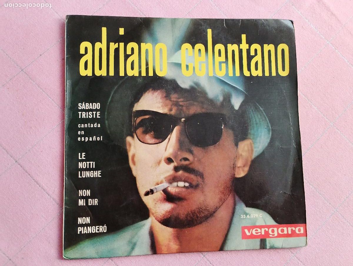 Discos de vinilo: Adriano Celentano &ndash; S&aacute;bado Triste (Cantada En Espa&ntilde;ol),1963