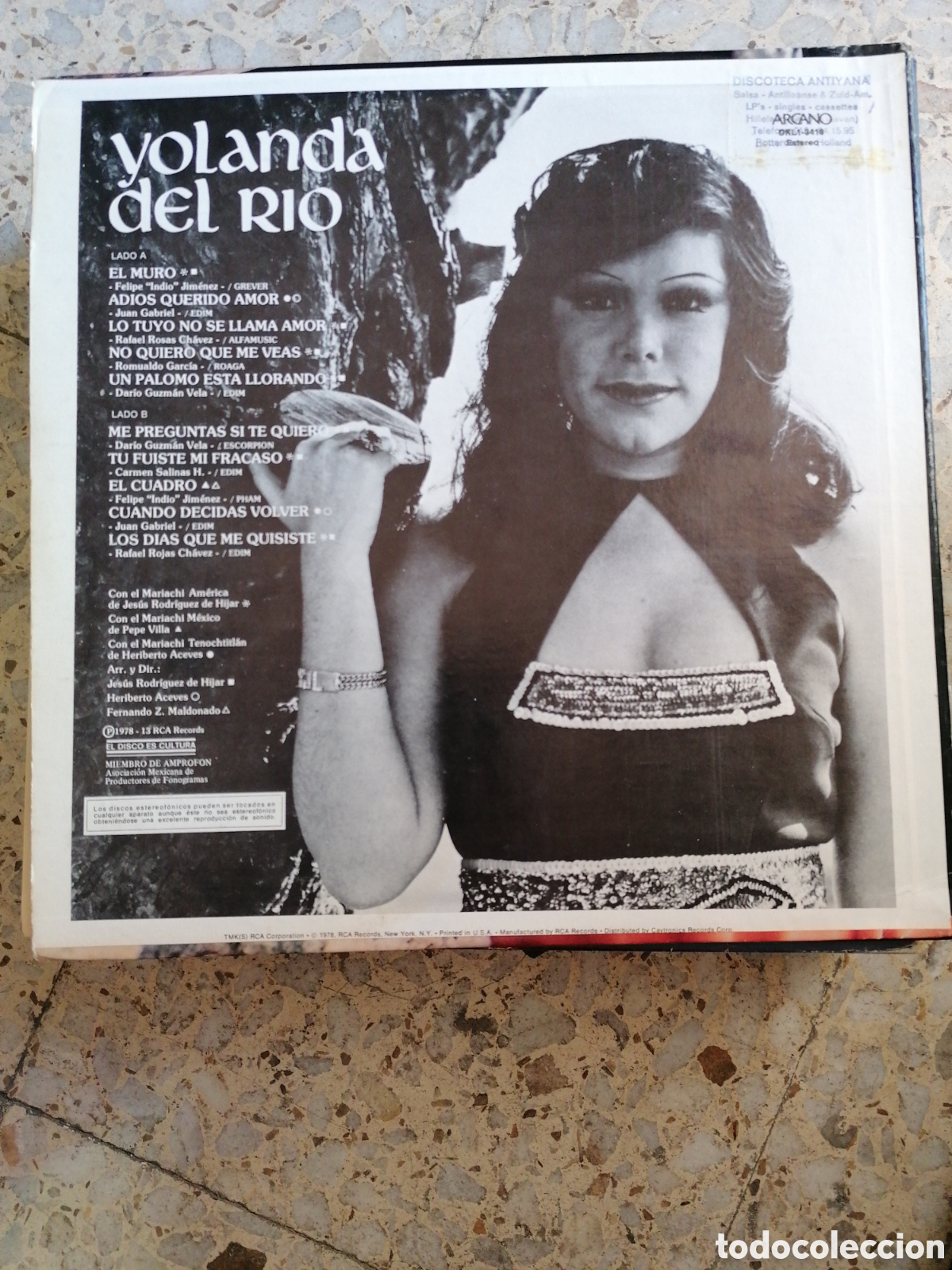 Discos de vinilo: LP YOLANDA DEL RIO EL MURO 1978 USA - Foto 2