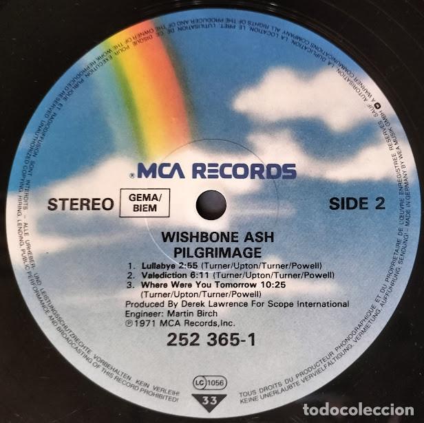 Discos de vinilo: Wishbone Ash - Pilgrimage - LP MCA ref. 252 365-1. Ed. europea 1985. - Foto 3