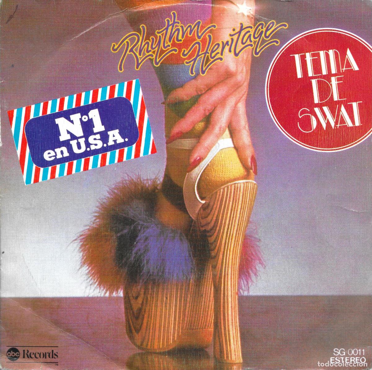 Discos de vinilo: Single - Rhythm Heritage - Tema de Swat - 1976 edici&oacute;n espa&ntilde;ola - compra minima 6&euro;