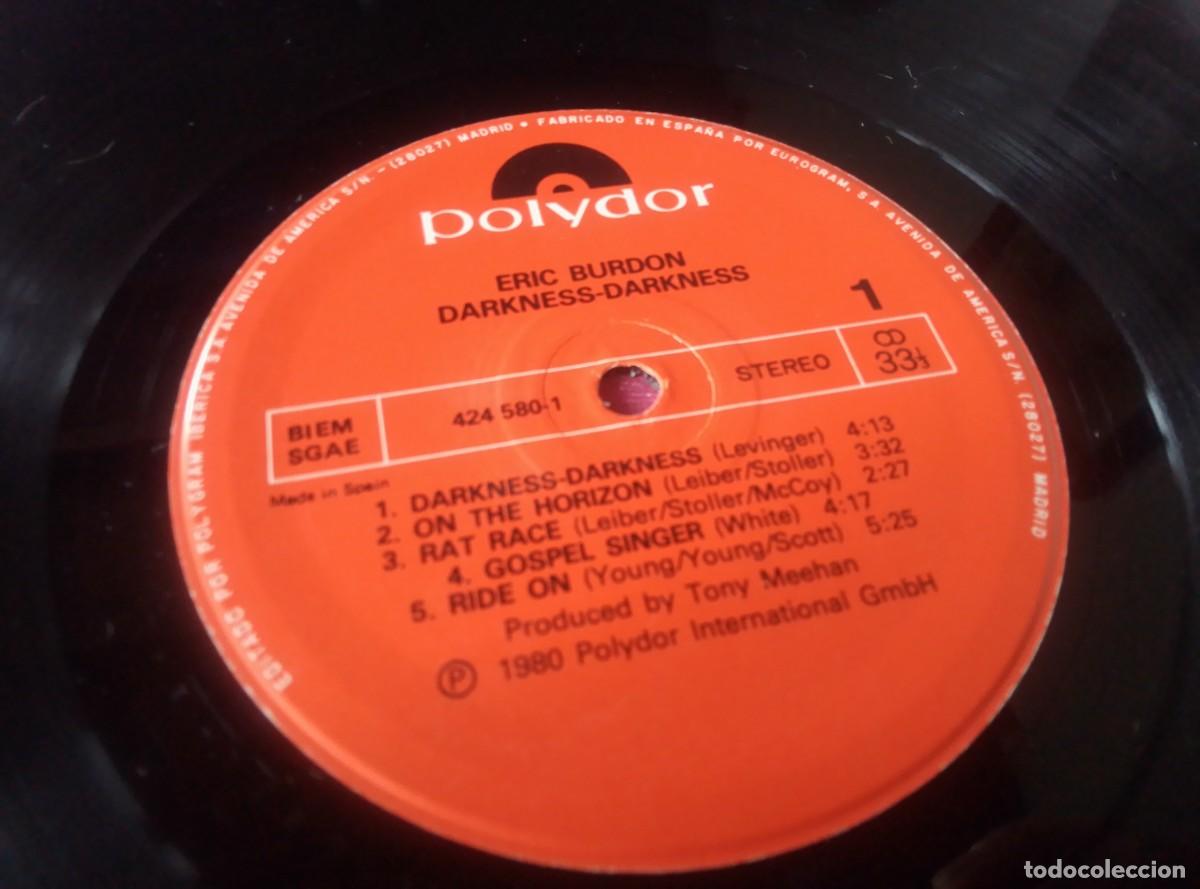 Discos de vinilo: ERIC BURDON DARNESS 1980 LP L31 4-1 - Foto 3