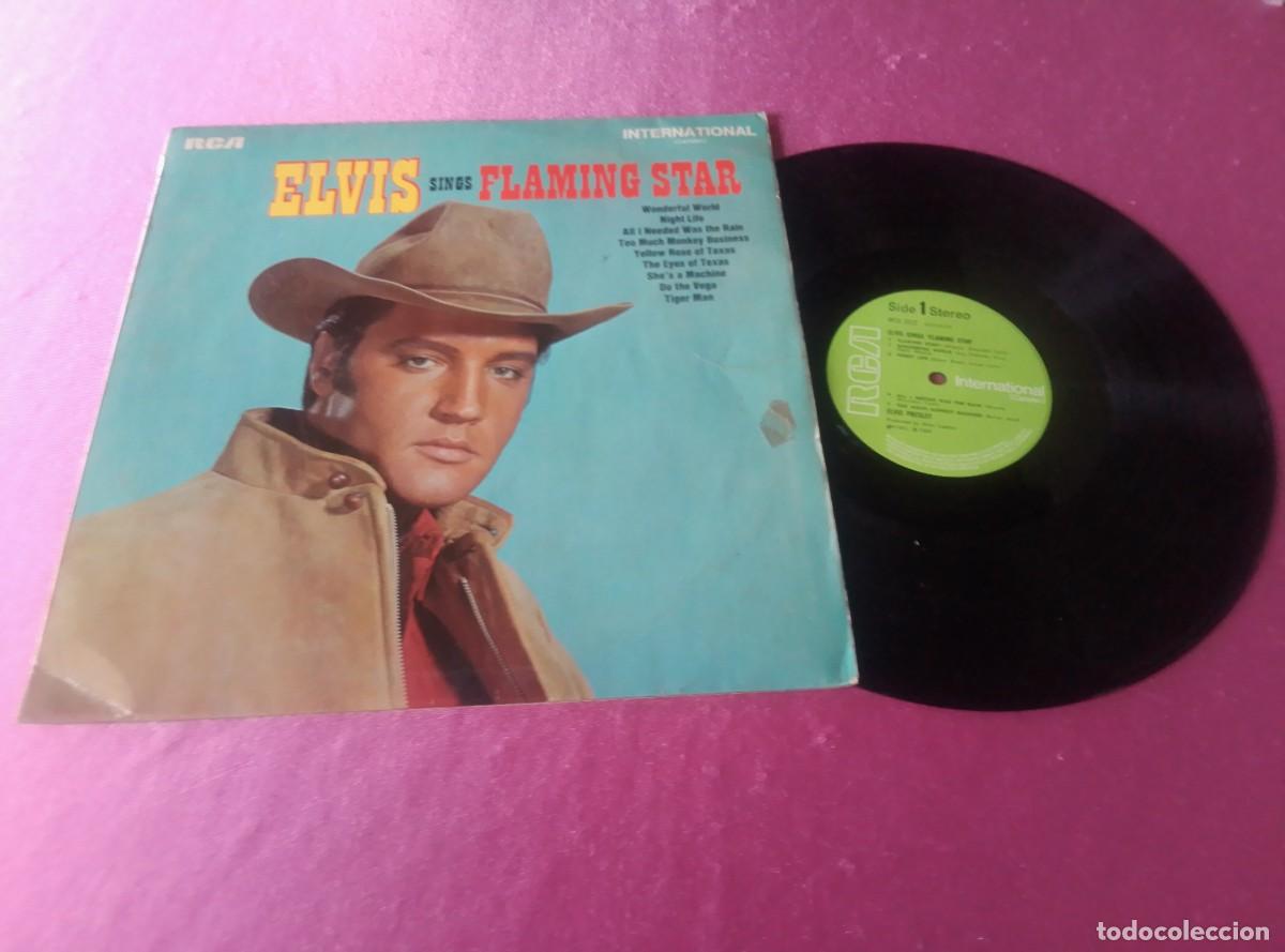 Discos de vinilo: ELVIS PRESLEY SINGS FLAMING STAR 1969 LP L31 4-1