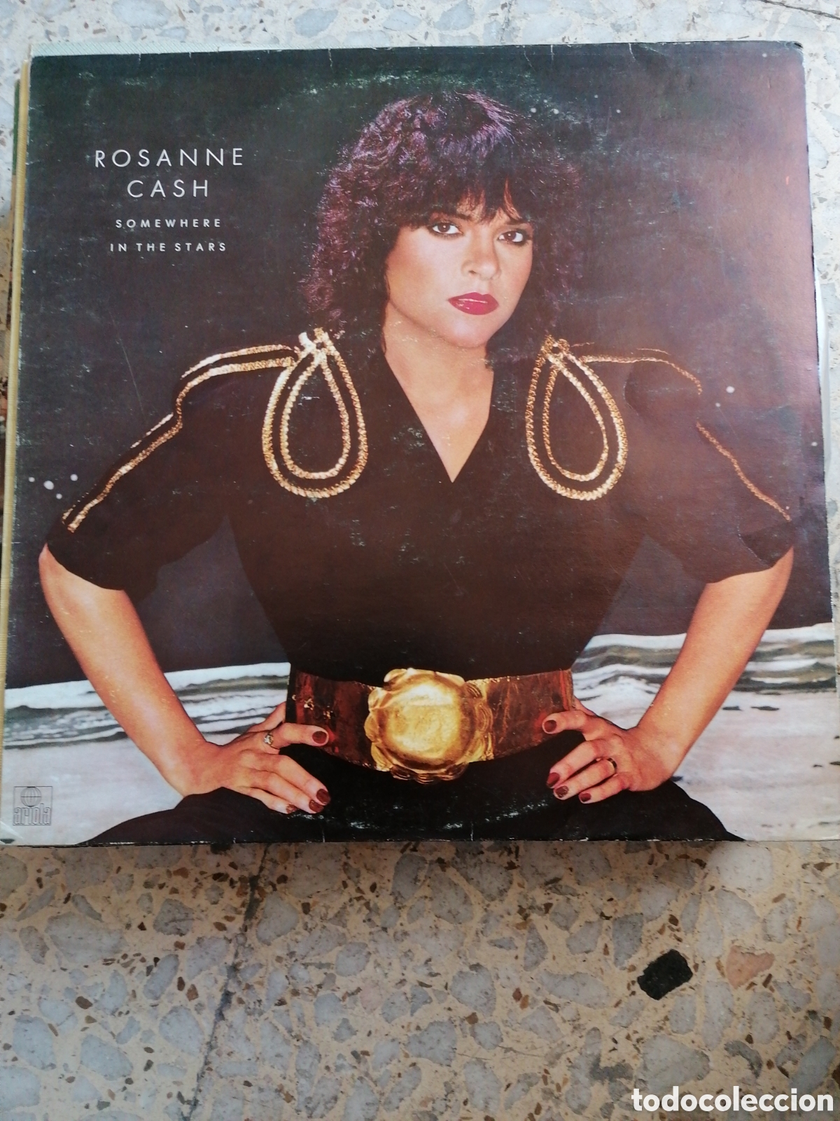 Vinyl records: LP ROSANNE CASH SOMEWHERE IN THE STARS 1982 ESPA&Ntilde;A INSERT