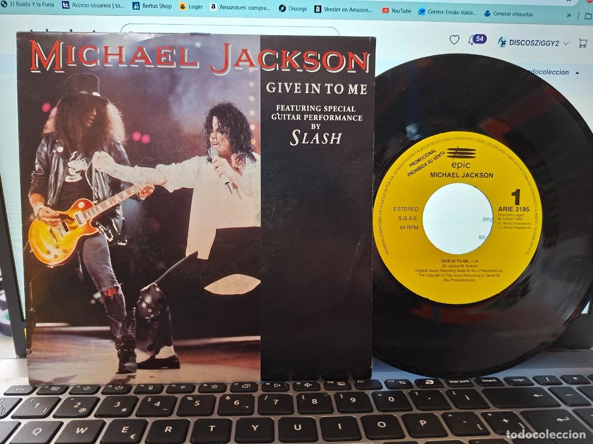 Discos de vinilo: MICHAEL JACKSON - GIVE IN TO ME - SINGLE DE VINILO EDICION LIMITADA Y NUMERADA PARA RADIO CAJA 66