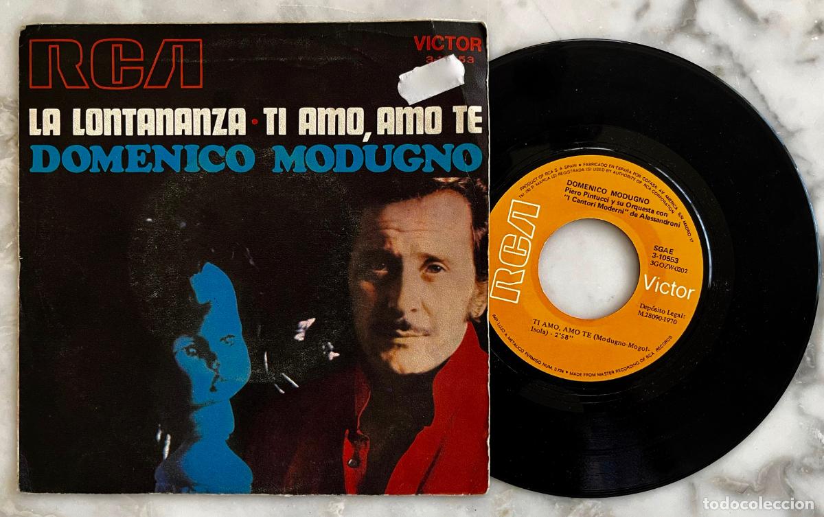 Discos de vinilo: DOMENICO MODUGNO. LA LONTANANZA. SINGLE ORIGINAL ESPA&Ntilde;A 1970