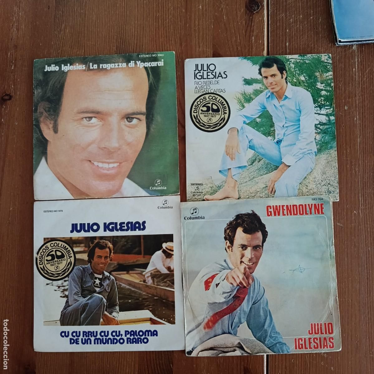 Discos de vinilo: JULIO IGLESIAS - LOTE DE 4 SINGLES A&Ntilde;OS 70