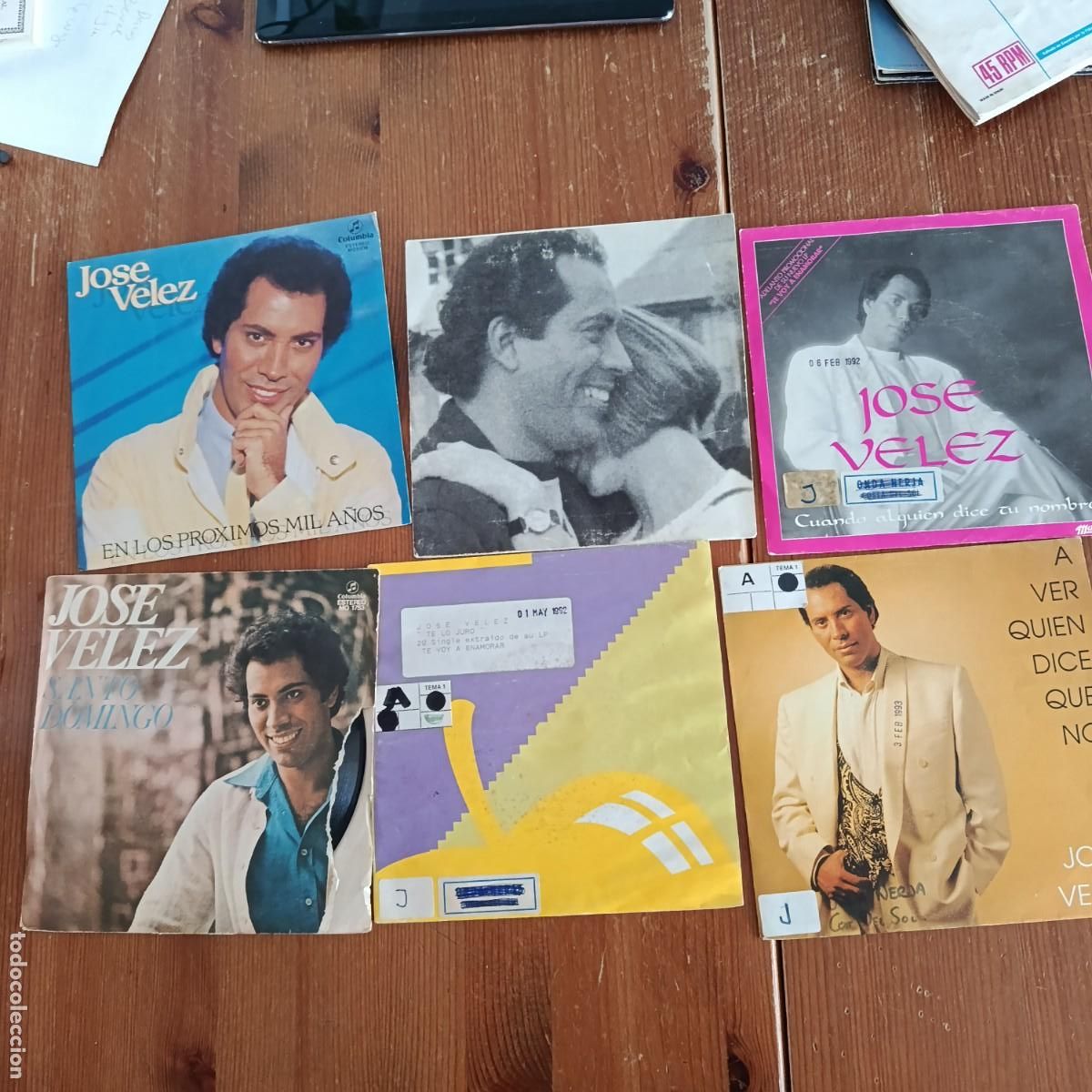 Discos de vinilo: JOS&Eacute; V&Eacute;LEZ - LOTE DE 6 SINGLES, ALGUNOS PROMOCIONALES