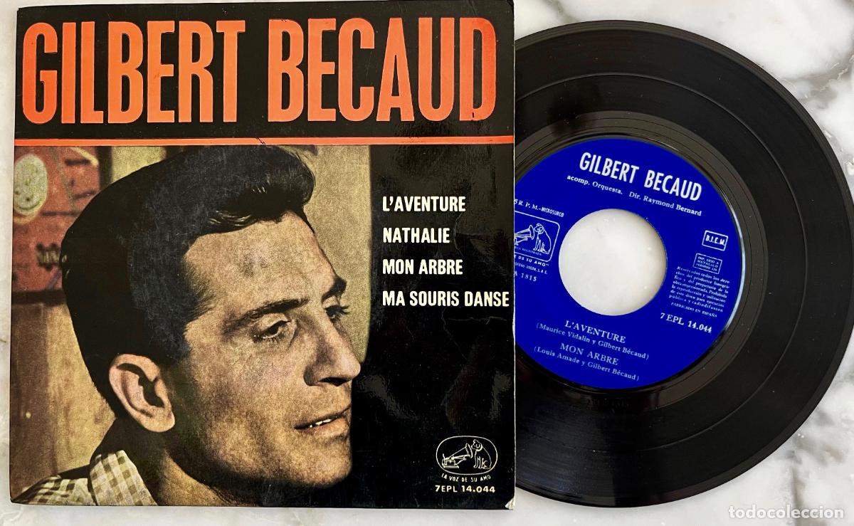 Discos de vinilo: GILBERT BECAUD. L&acute;AVENTURE + 3 TEMAS. EP ORIGINAL ESPA&Ntilde;A 1964