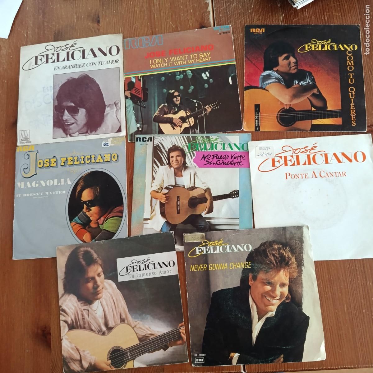 Discos de vinilo: JOS&Eacute; FELICIANO - LOTE DE 8 SINGLES A&Ntilde;OS 70 / 80