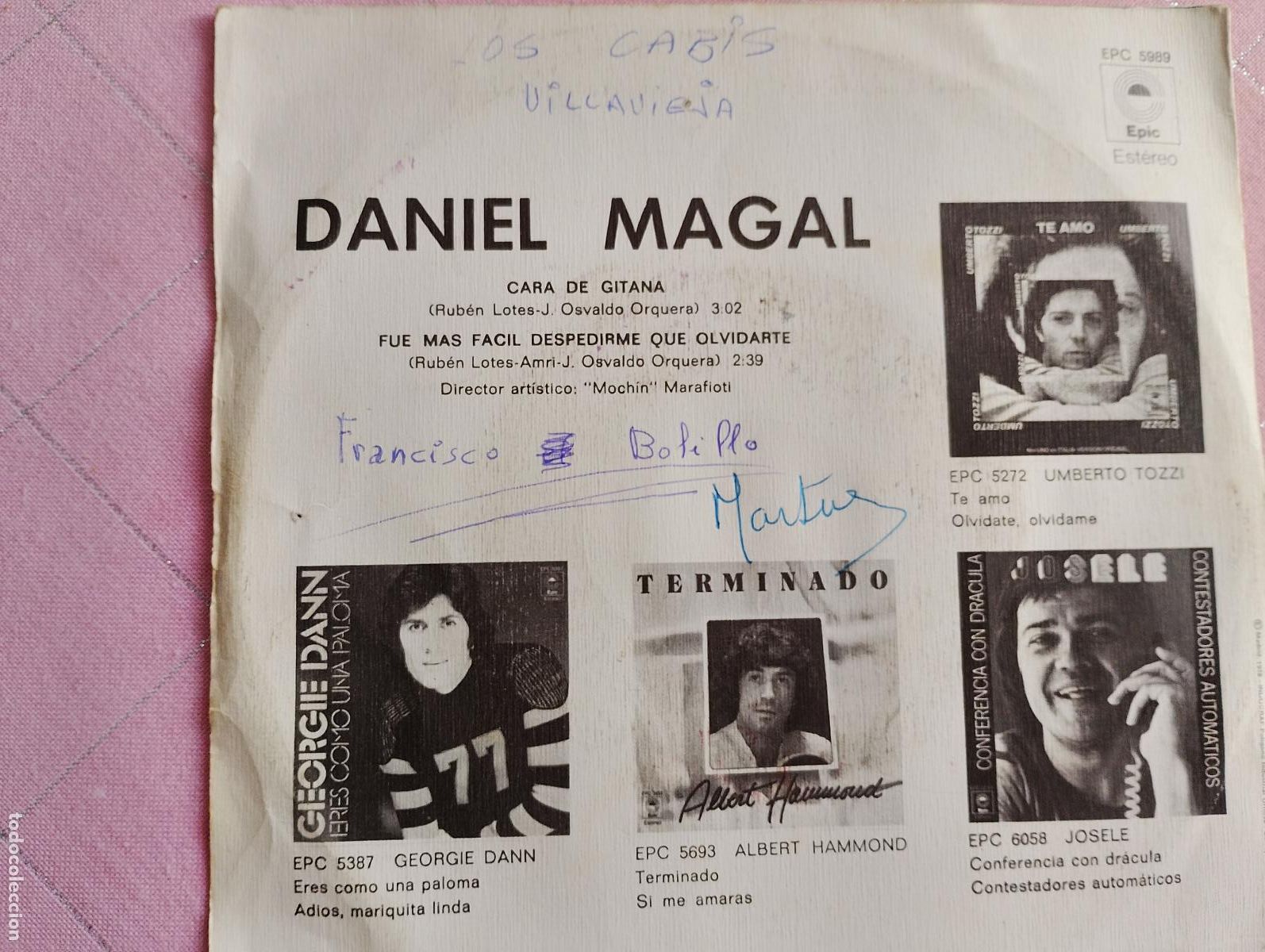 Discos de vinilo: daniel magan , cara de gitana - Foto 3