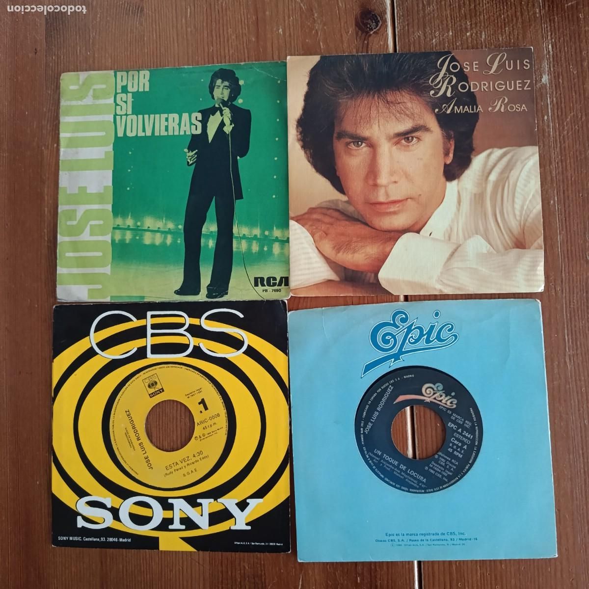 Discos de vinilo: JOS&Eacute; LUIS RODR&Iacute;GUEZ - LOTE DE 4 SINGLES A&Ntilde;OS 70 / 80 - 2 DE ELLOS PROMOCIONALES