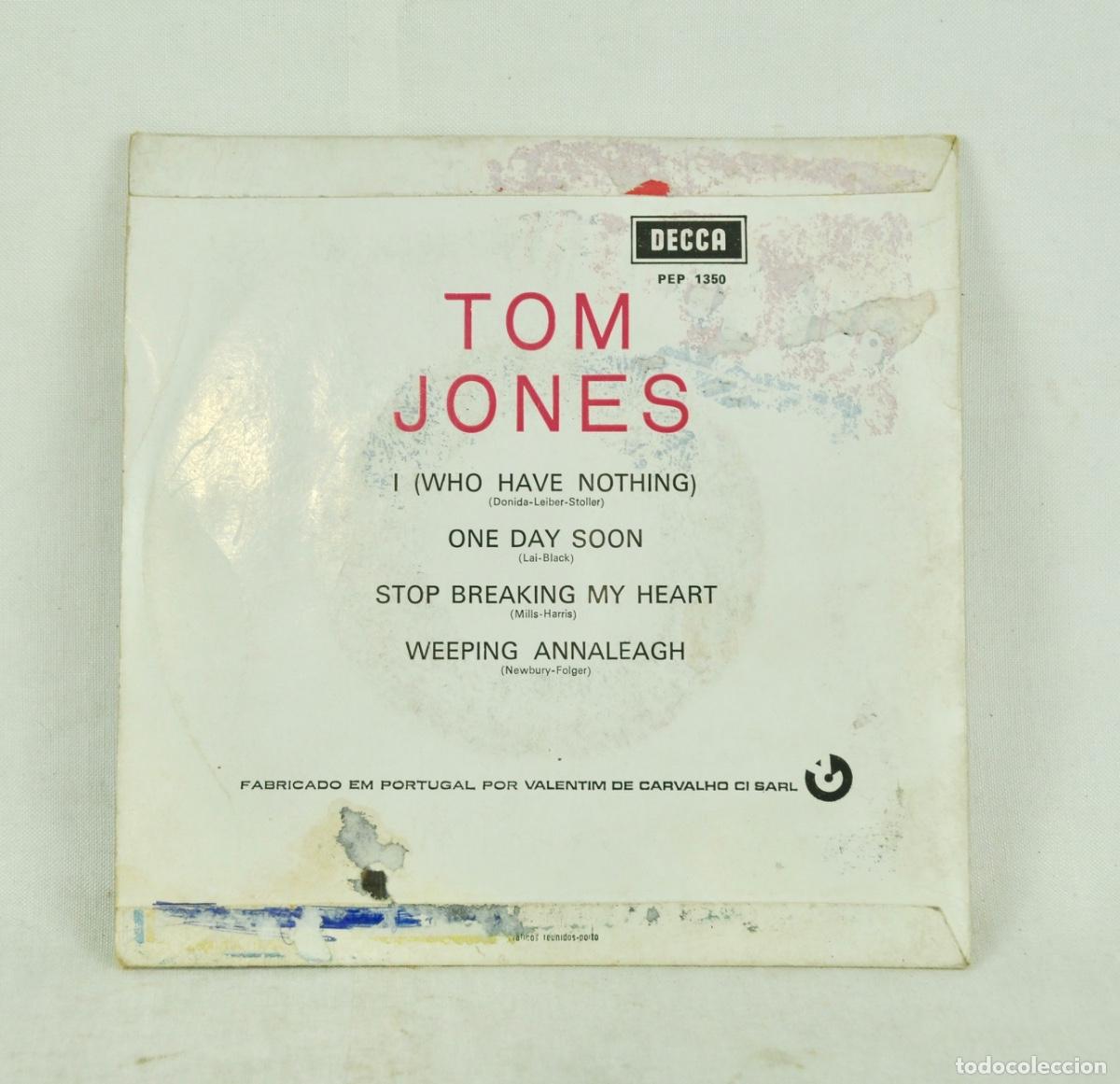 Discos de vinilo: Tom Jones - I (Who have nothing) - Foto 2