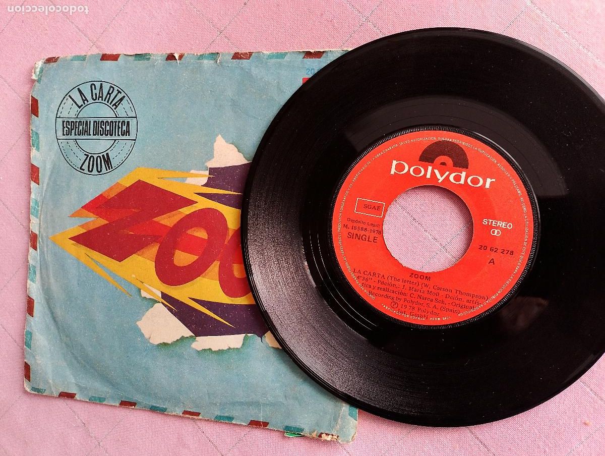 Discos de vinilo: Zoom &ndash; La Carta, 1978 - Foto 5