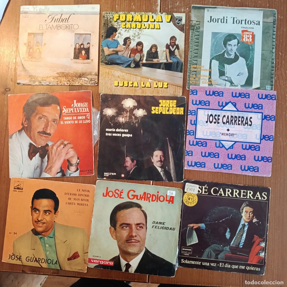 Discos de vinilo: LOTE DE 9 SINGLES Y EPS DE GRUPOS Y SOLISTAS ESPA&Ntilde;OLES A&Ntilde;OS 50 A 80 - JOS&Eacute; CARRERAS, JOS&Eacute; GUARDIOLA