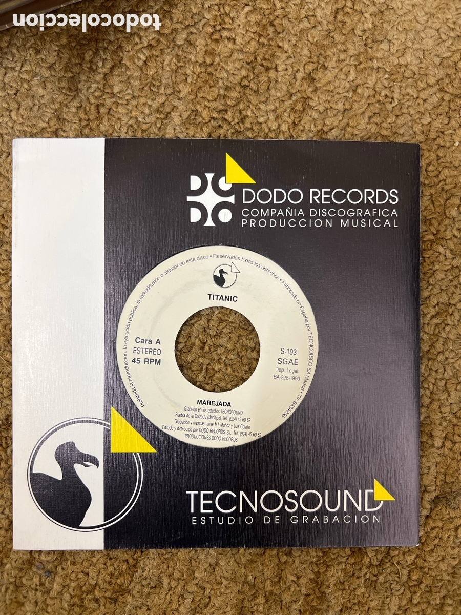 Discos de vinilo: Single 7&rsquo;&rsquo; Titanic Marejada + Question Dodo Records Spanish Heavy Metal