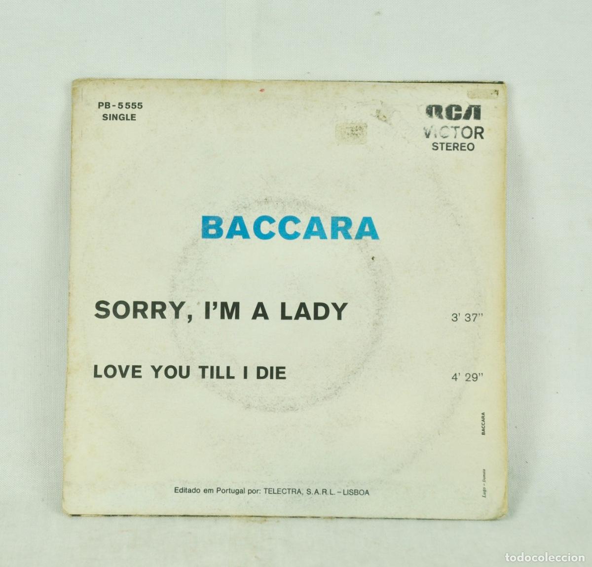 Discos de vinilo: Baccara - Sorry I&acute;m a lady - Foto 2