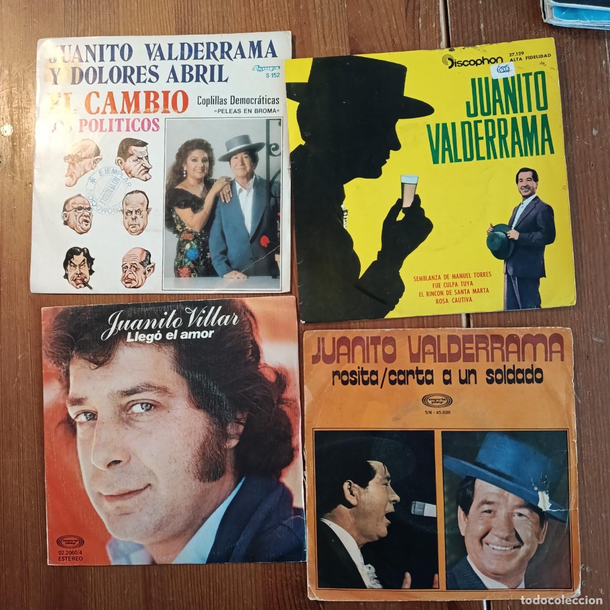 Discos de vinilo: JUANITO VALDERRAMA, JUANITO VILLAR - LOTE DE 4 SINGLES Y EPS