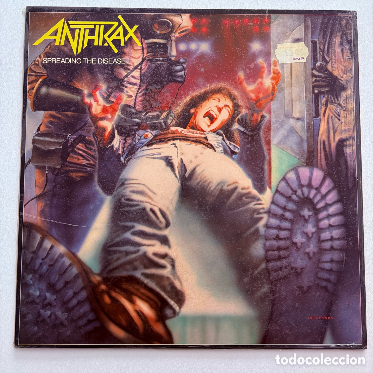 Discos de vinilo: lp Anthrax &lrm;&ndash; Spreading The Disease edicion espa&ntilde;ola de 1986