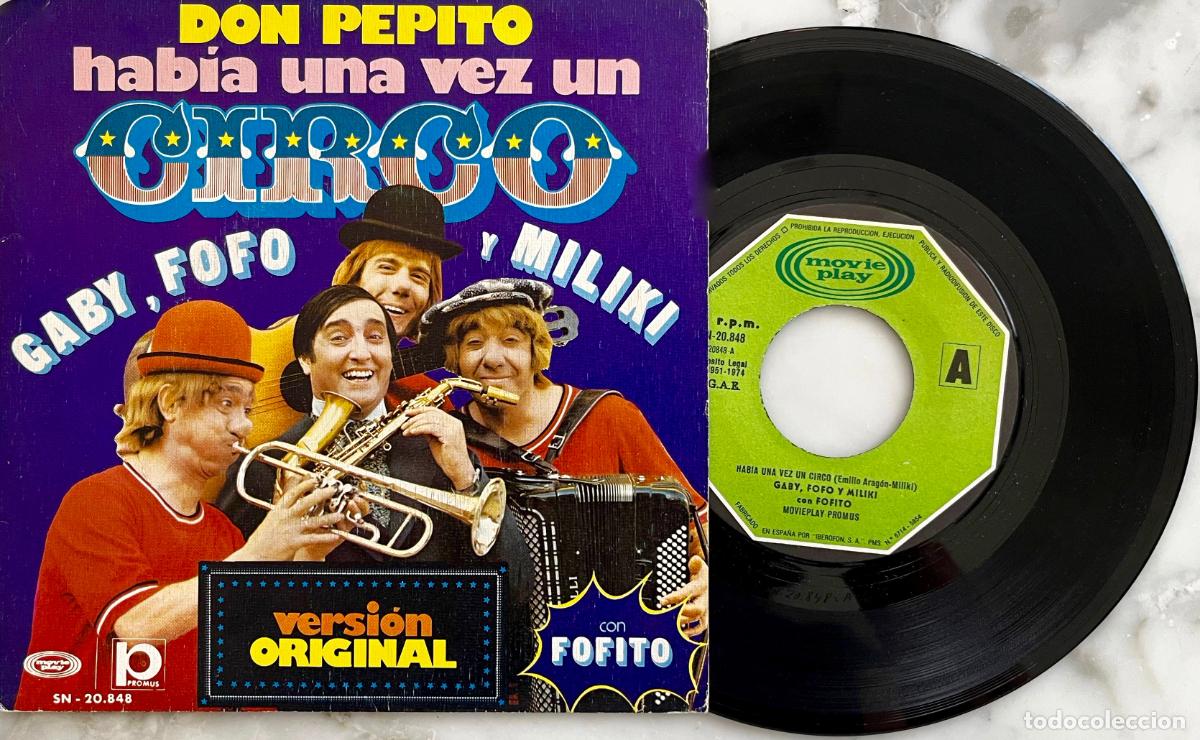 Discos de vinilo: GABY. FOFO Y MILKI. DON PEPITO. SINGLE ORIGINAL ESPA&Ntilde;A 1974