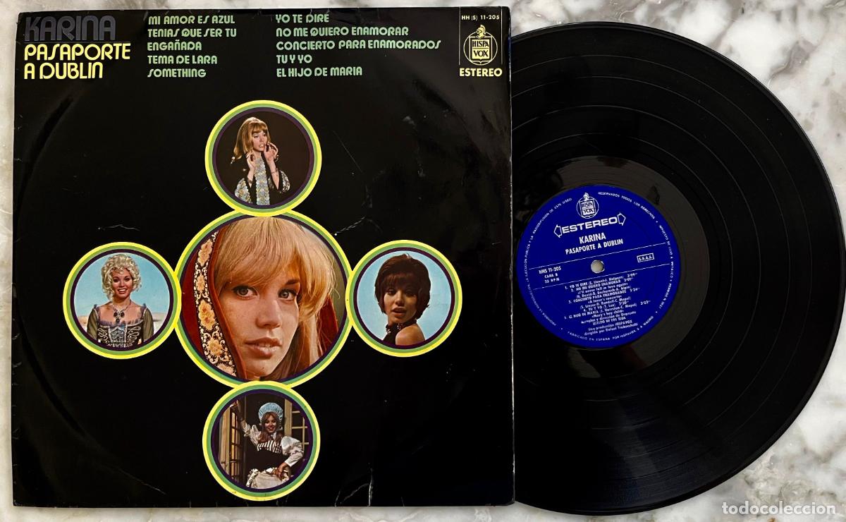 Discos de vinilo: KARINA. PASAPORTE A DUBLIN. MI AMOR ES AZUL. SOMETHING... LP ORIGINAL STEREO 1971