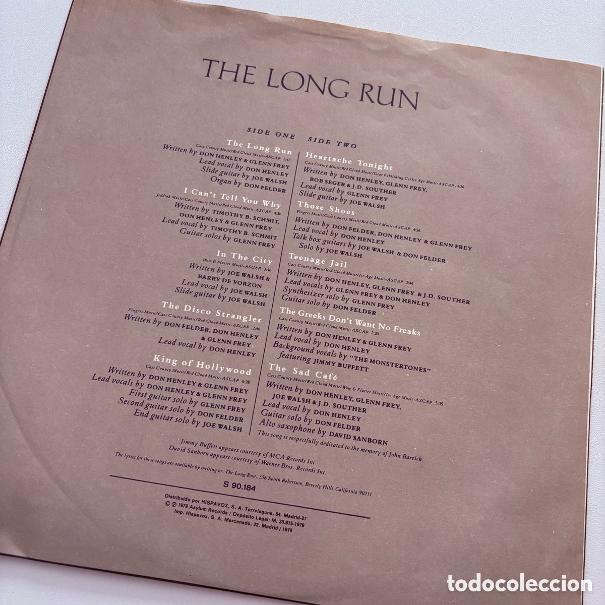 Discos de vinilo: lp Eagles &lrm;&ndash; The Long Run edicion espa&ntilde;ola de 1979 - Foto 4