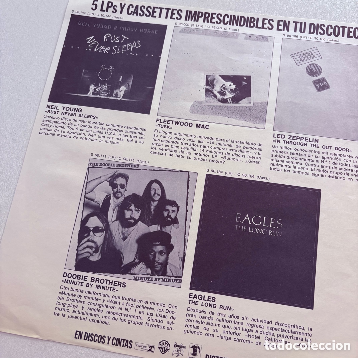 Discos de vinilo: lp Eagles &lrm;&ndash; The Long Run edicion espa&ntilde;ola de 1979 - Foto 6
