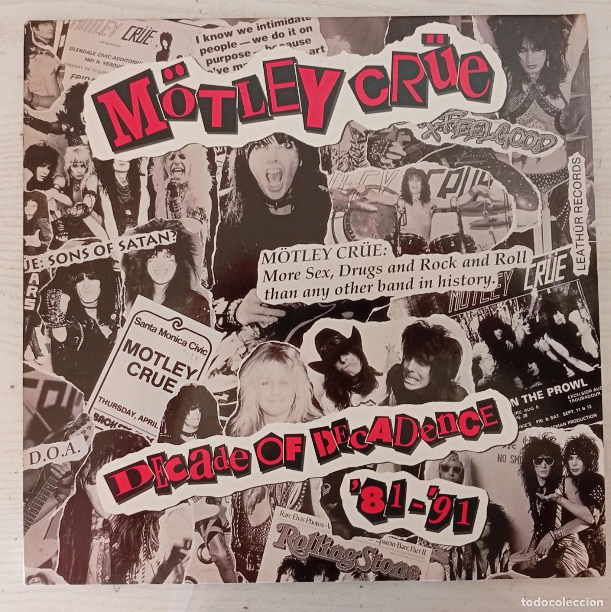 Discos de vinilo: M&Ouml;TLEY CR&Uuml;E : Decade of Decadence (&rsquo;81-&rsquo;91). 2 x 12&rdquo; 45 rpm. Elektra Rds. (Europe), 1991