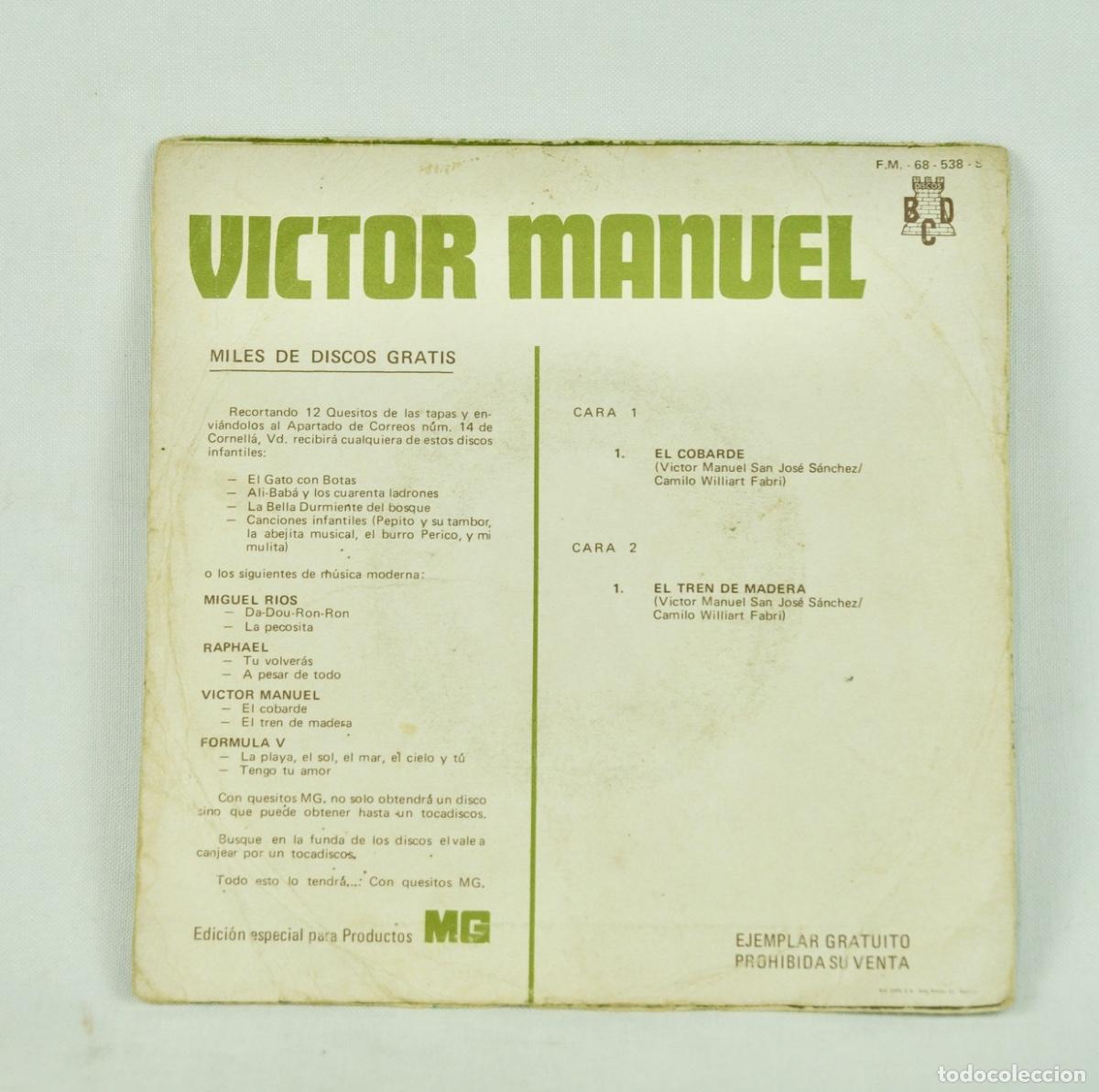 Discos de vinilo: Victor Manuel - EL cobarde - Foto 2