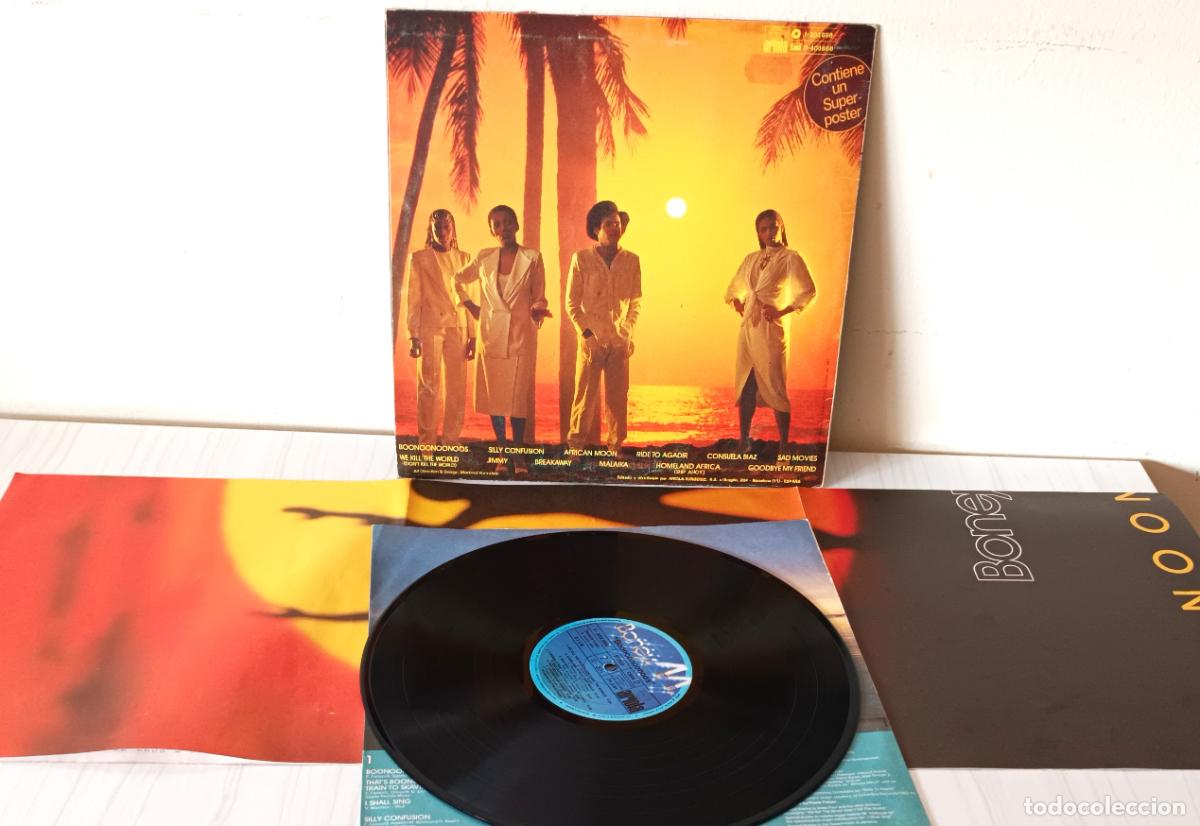 Discos de vinilo: BONEY M - BOONOONOONOOS ARIOLA - 1981 CON POSTER - Foto 2