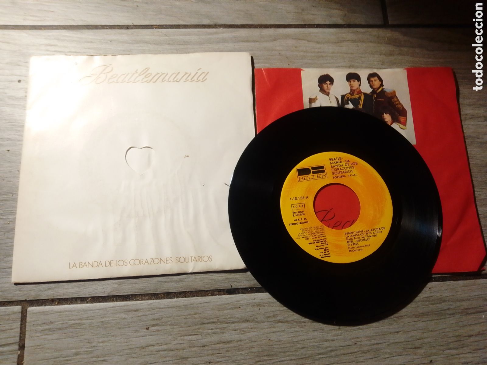 Discos de vinilo: La Banda De Los Corazones Solitarios &lrm;&ndash; Beatlemania - DB Belter 1981 - SINGLE - L -