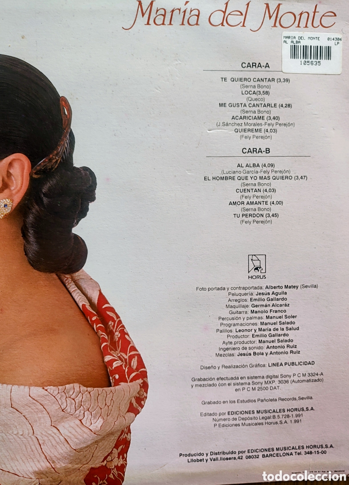 Discos de vinilo: LP MARIA DEL MONTE GLAMENCO - Foto 2