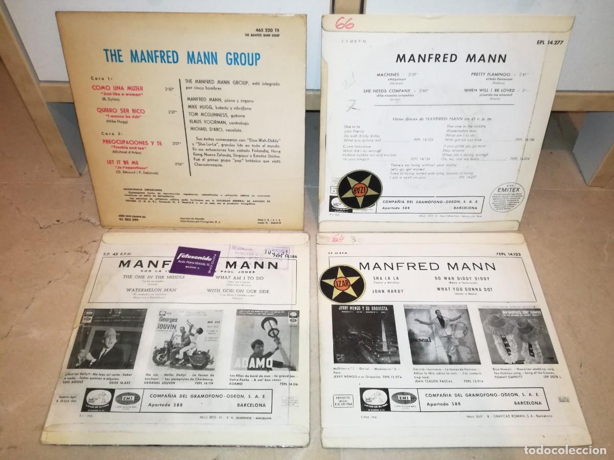 Discos de vinilo: LOTE DE 4 EPs DE MANFRED MANN-EDICIONES ORIGINALES ESPA&Ntilde;OLAS - Foto 2