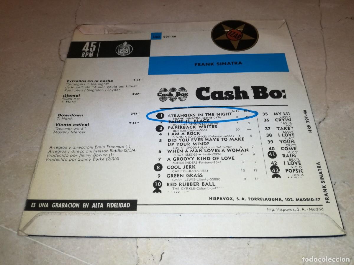 Discos de vinilo: FRANK SINATRA-EXTRA&Ntilde;OS EN LA NOCHE-ORIGINAL ESPA&Ntilde;OL 1966 - Foto 2