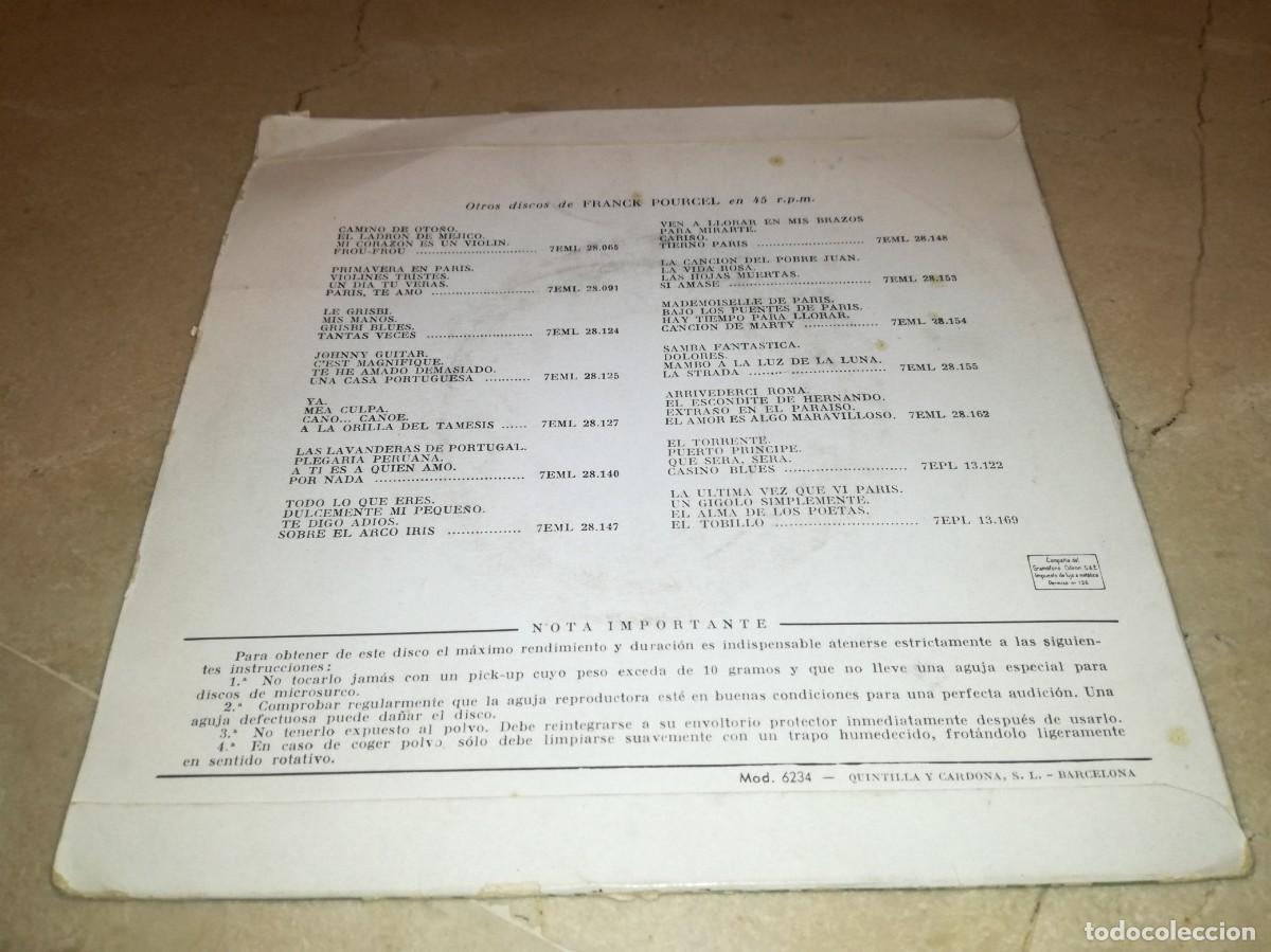 Discos de vinilo: FRANK POURCEL Y SU GRAN ORQUESTA - CZARDAS + 3 - Foto 2