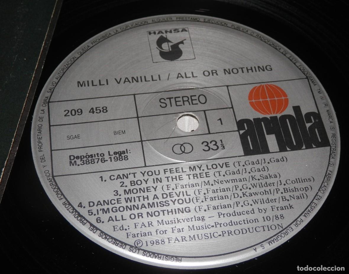 Discos de vinilo: DISCO LP DE VINILO DEL GRUPO MILLI VANILLI - Foto 3