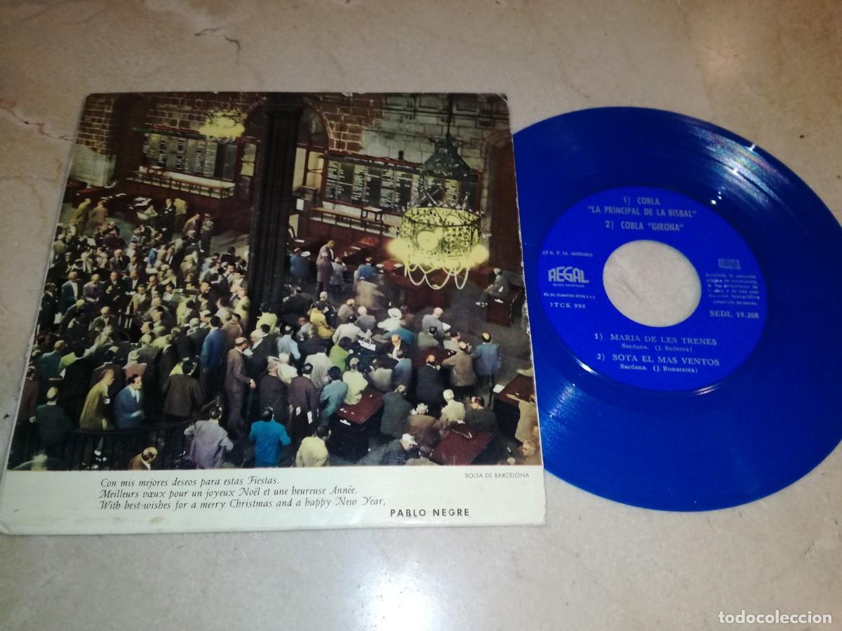 Discos de vinilo: Cobla Barcelona, La Principal De La Bisbal, Girona - Bolsa De Barcelona - Vinilo Azul