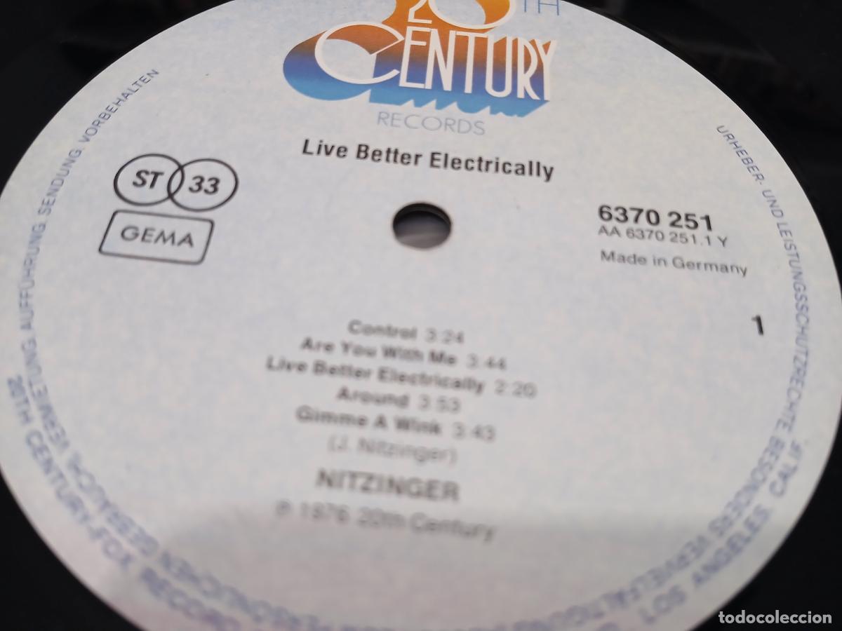 Discos de vinilo: Nitzinger &ndash; Live Better Electrically- (1976) LP disco vinilo - Foto 3