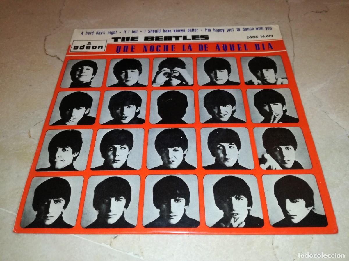 Discos de vinilo: THE BEATLES-QUE NOCHE LA DE AQUEL DIA- A HARD DAY'S NIGHT +3-ORIGINAL ESPA&Ntilde;OL 1964