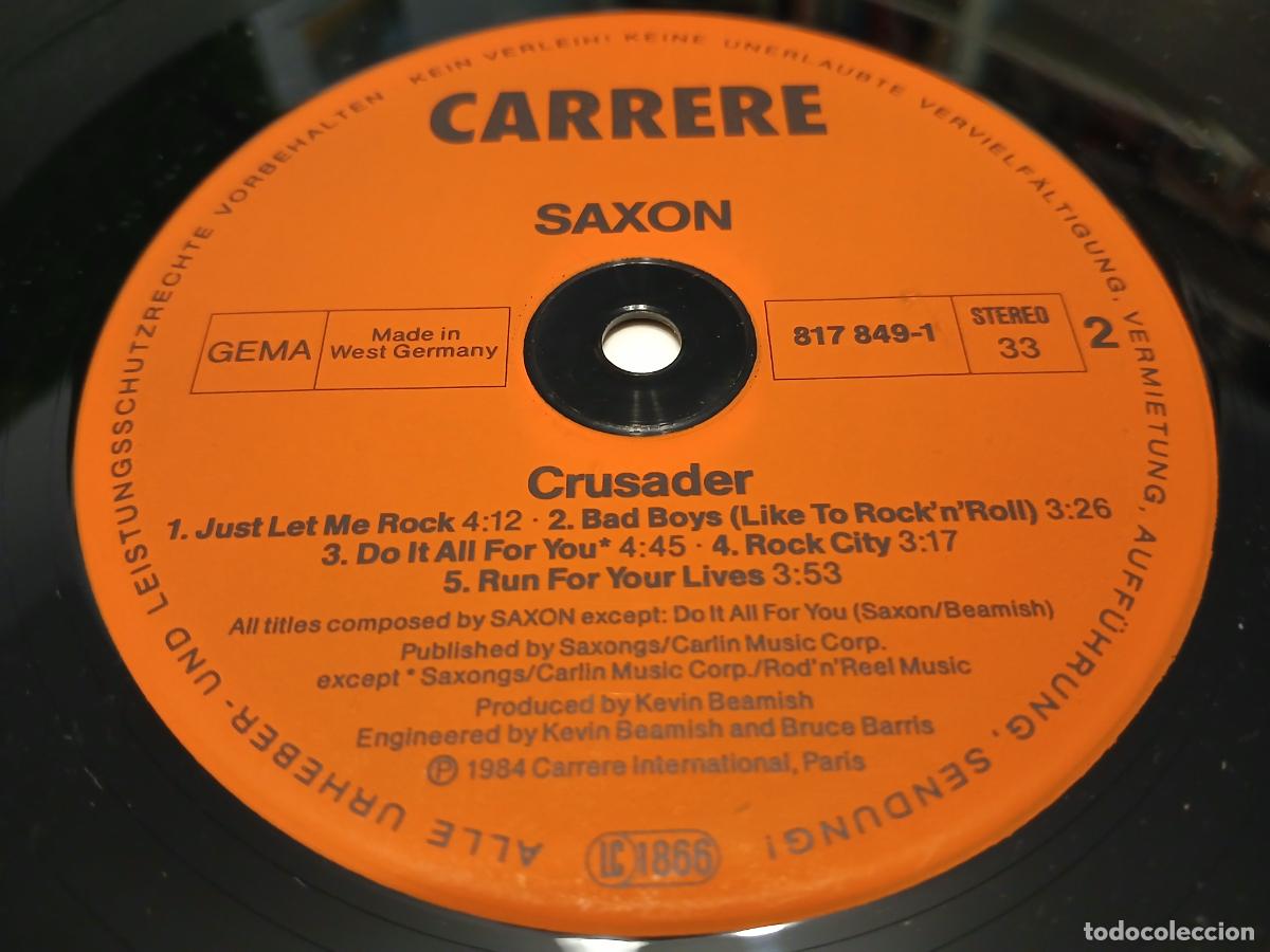 Discos de vinilo: Saxon &ndash; Crusader- (1984) LP disco vinilo - Foto 2