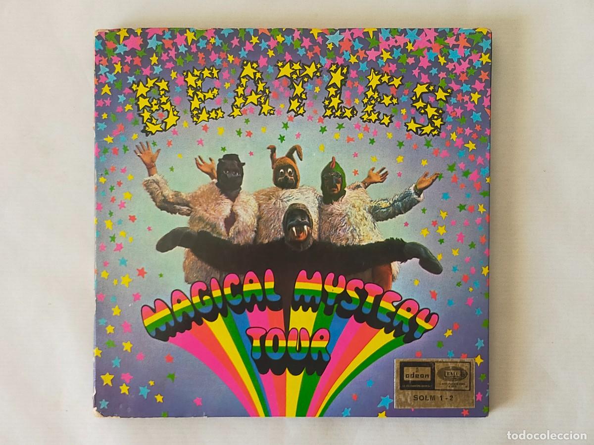Discos de vinilo: THE BEATLES - MAGICAL MYSTERY TOUR (Edici&oacute;n Espa&ntilde;ola con libreto) - Doble EP. EMI ODEON 1967